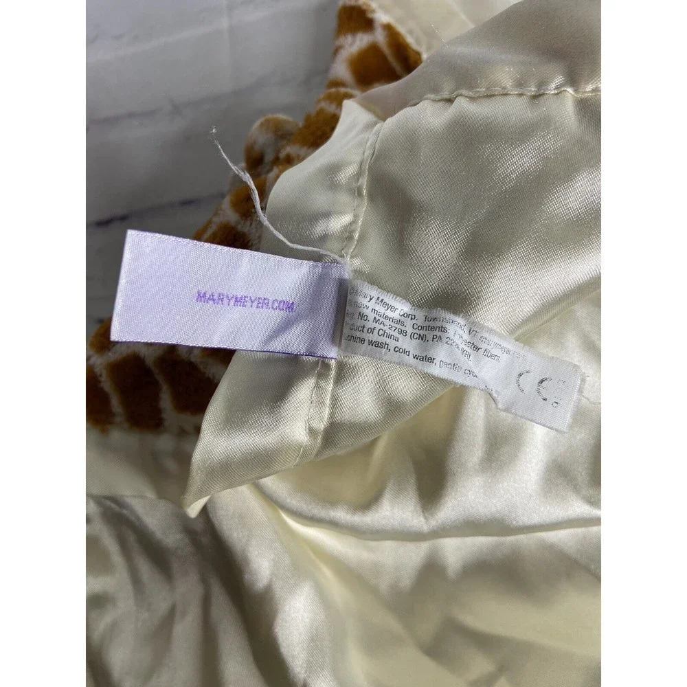 Mary Meyer Baby Giraffe Plush Satin Trim Back Lovey Security Blanket Nunu
